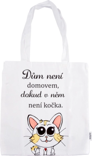 Bombažna torba CAT HOME bela