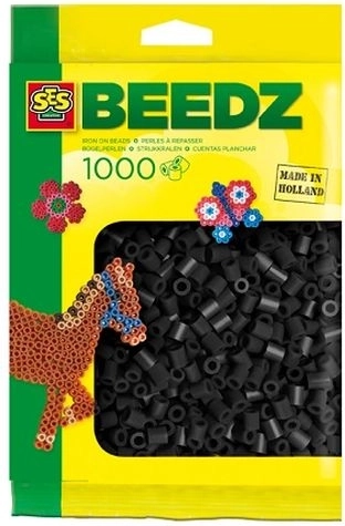 SES Creative likalne perlice črne 1000 kos