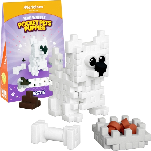 Gradbeni komplet Mini Waffle Pocket Pets mladički Westie – WEST HIGHLAND TERRIER