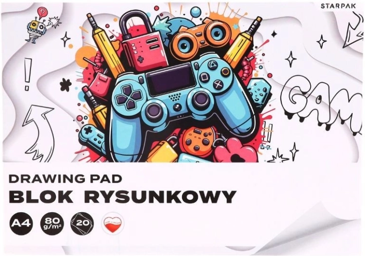 Risarski blok Game A4, 20 listov