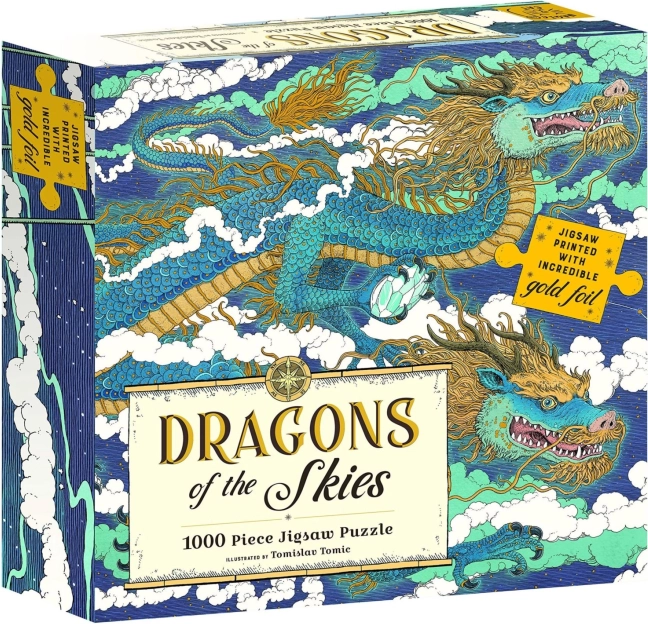 MAGIC CAT metalizirana sestavljanka nebeški zmaji 1000 koščkov