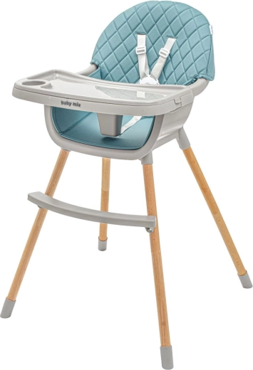 Jedilni stolček Baby Mix Freja lesen, umirjeno zelen