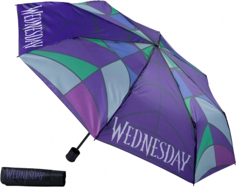 Zložljivi dežnik z motivom Wednesday
