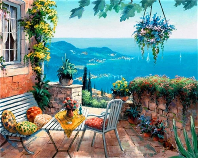 Norimpex diamond painting Still Life by the Sea 30 × 40 cm
