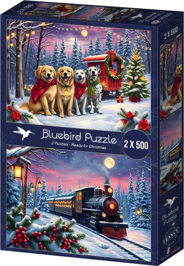 Bluebird puzzle Božič prihaja 2×500 koščkov