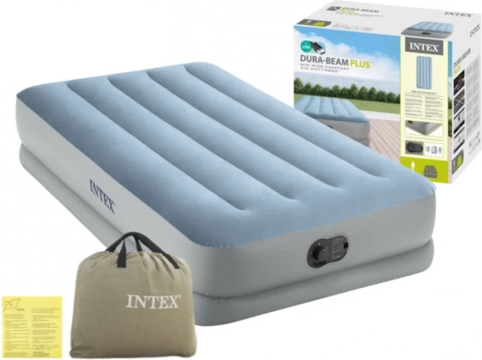 Napihljiva enojna postelja 191 × 99 × 36 cm z vgrajeno USB električno črpalko Intex