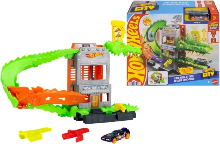 Hot Wheels krokodil – napad na picerijo (igralni set)