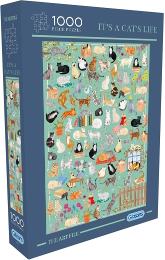 Gibsons puzzle The Art File: Cat Life 1000 pieces