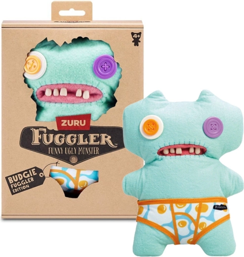 Plišasta igrača Fuggler Budgie Gaptooth Mc Goo v hlačkah, 22 cm