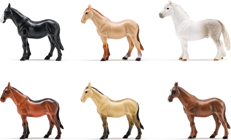 Komplet 6 realističnih konj