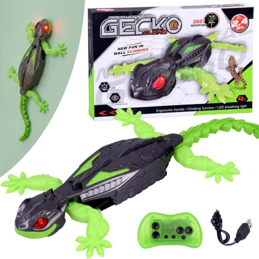 RC gekon na daljinsko upravljanje s plezanjem po stenah in vožnjo po tleh