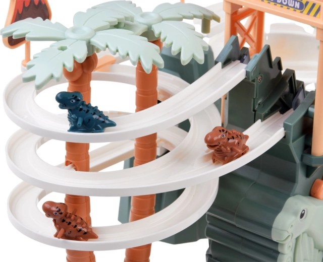 Spiral track and prehistoric scenery