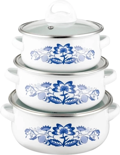 Set emajlirane posode Onion, 6 delov