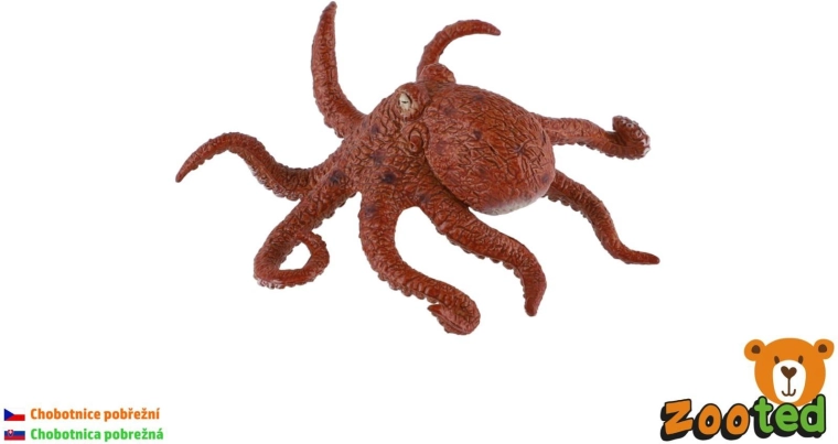 Plastična figurica obalne hobotnice, 8 cm