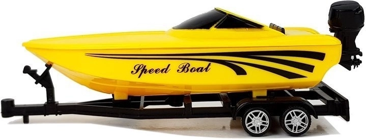 Odstranljiva prikolica z rumenim čolnom