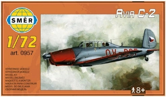 Model Avia C-2 1:72 15,2 x 1,18 cm v škatli 25 x 14,5 x 4,5 cm