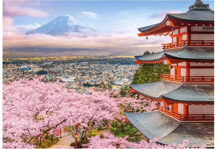 Castorland puzzle Pomlad na Japonskem 500 koščkov