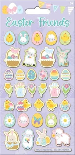 Bleščeče velikonočne nalepke z živalicami – večkrat uporabne