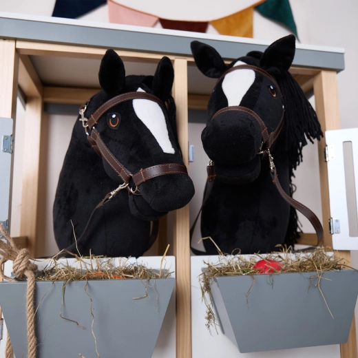 Bieco hobby horsing konjiček na palici črn velikost S