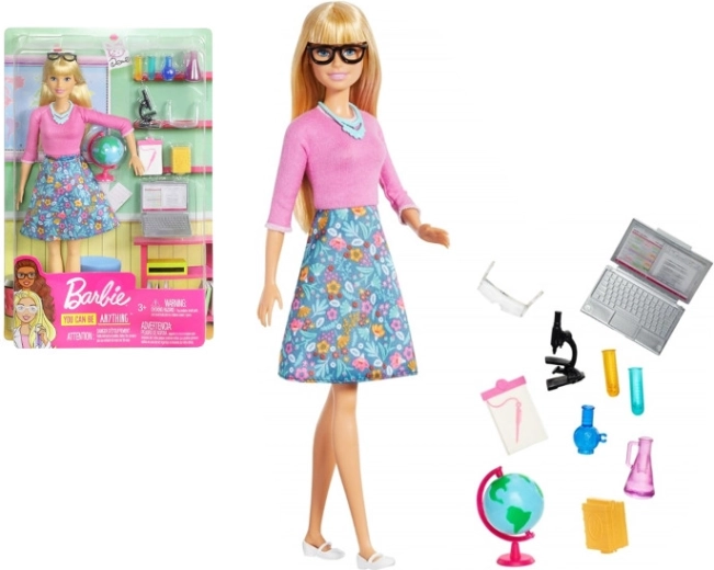 Barbie punčka učiteljica z prenosnikom
