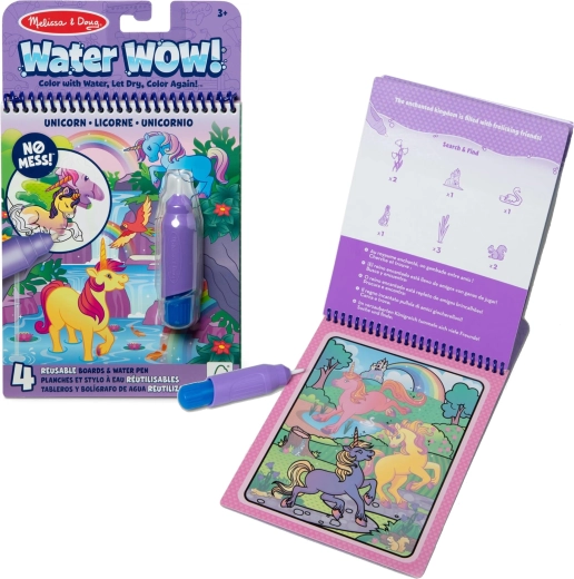 Melissa & Doug Water Wow vodne pobarvanke samorogi z vodnim peresom