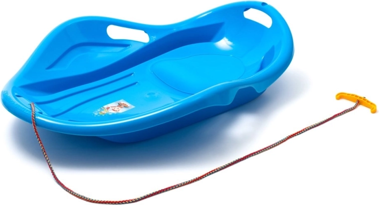 Otroški sani drsnik Mušlja Baby Mix Premium Komfort 80 cm moder