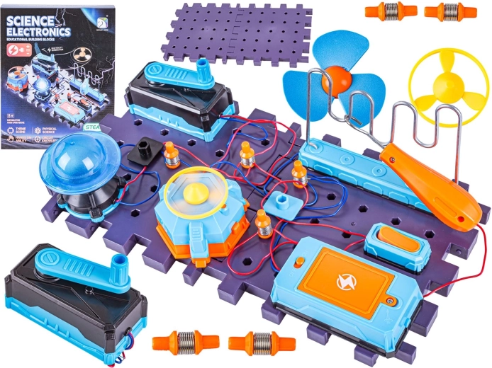 Educational experimental kit with electronic circuits for children