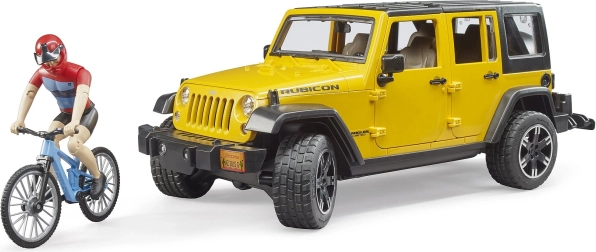 Bruder Jeep Wrangler Rubicon s kolesarjem in kolesom