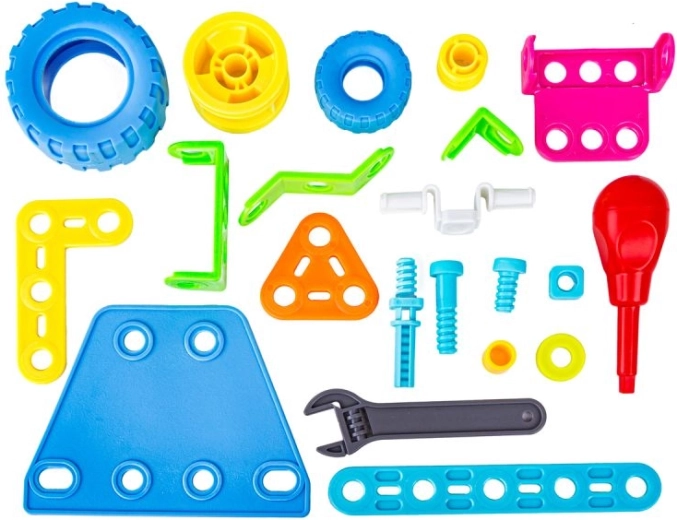 Screw-together parts for dexterity training