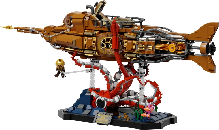 Diorama s hobotnico in stojalom