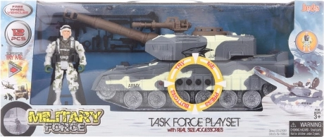 Vojaški komplet s tankom na baterije z zvoki in lučmi