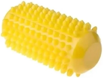 Fizjo masažni rehabilitacijski valjček z bodicami 12,8 cm rumen