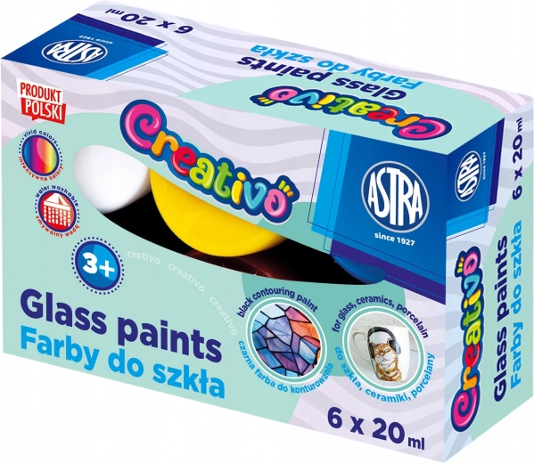 Barve za steklo ASTRA CREATIVO 6×20 ml