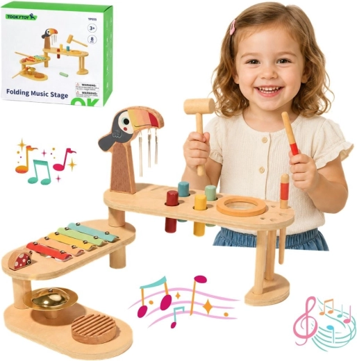 TOOKY TOY izobraževalna glasbena mizica s tukanu