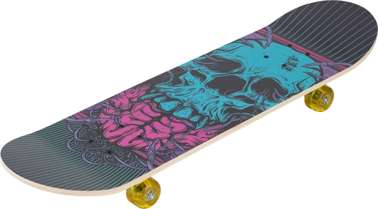 Sparkys skateboard z lobanjo 31" turkizen z lobanjo