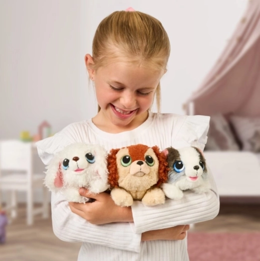 A soft plush puppy for little arms