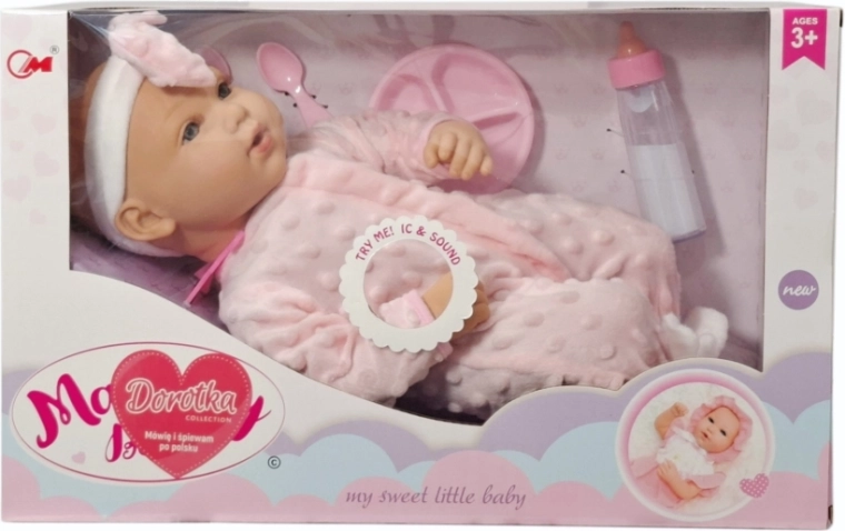 Talking and singing doll Dorotka (Polish) with accessories - 1 piece