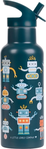 A Little Lovely Company steklenička iz nerjavečega jekla za pitje 500 ml – roboti