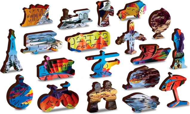 61 original shaped pieces