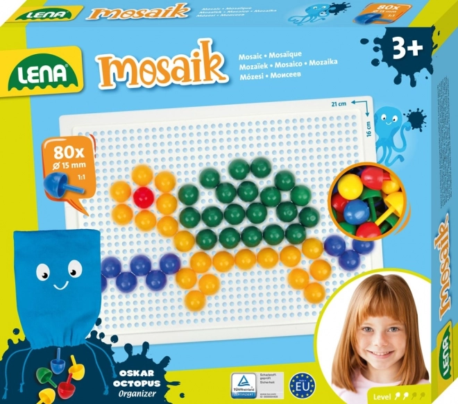 LENA gumbasta mozaika za otroke – 80 kosov