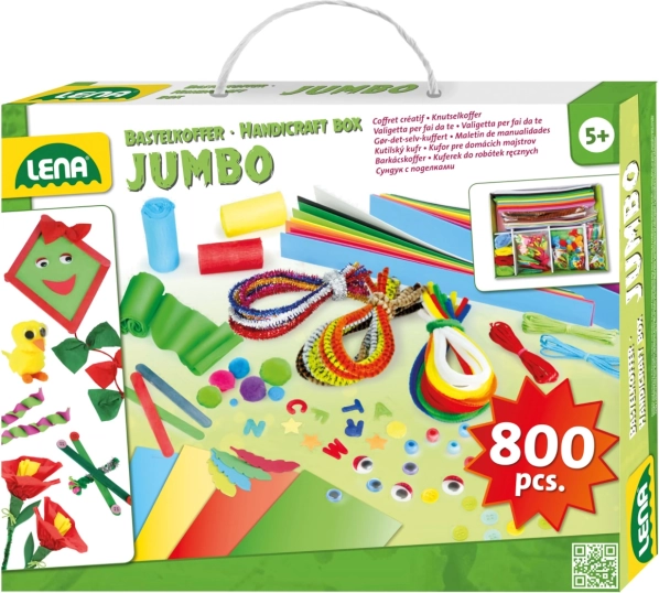 Lena Kreativni kovček Jumbo zelen za otroke