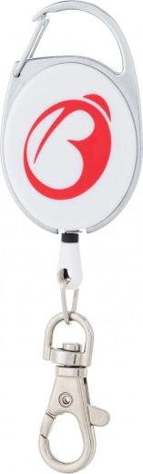 Bagmaster white keychain for a chip/card or keys