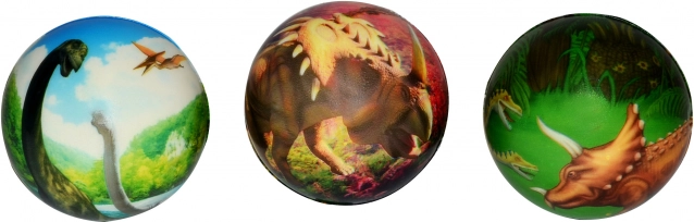 Žogica z dinozavri 7 cm