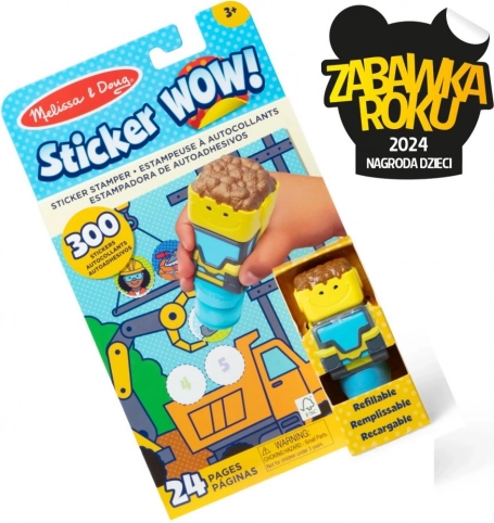 Sticker WOW! komplet nalepk z žigom Buldožer