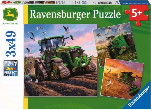 Sestavljanka RAVENSBURGER John Deere v akciji 3×49 kosov