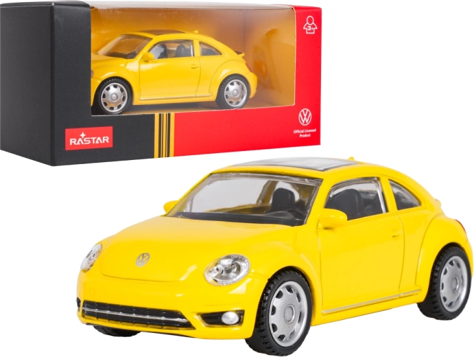 Kovinski model Volkswagen Beetle RASTAR, rumen, 1:43