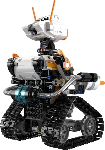 Robot na gosenicah s premičnimi deli