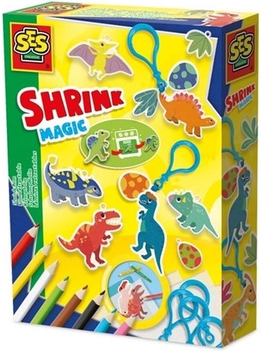 SES Creative skrčljiva folija – obeski dinozavri