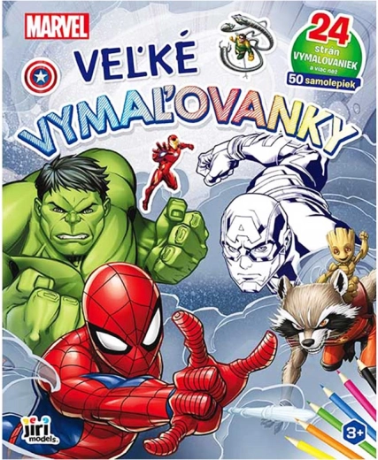 Velike Marvelove pobarvanke s samolepkami