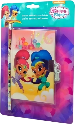 Komplet dnevnika s ključavnico in svinčnika Shimmer and Shine - 1 kos